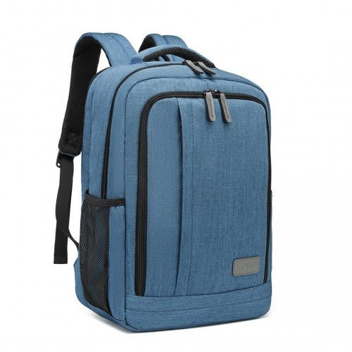 EM2111S - Kono Multi - Compartment Backpack with USB Port - Blue - Easy Luggage