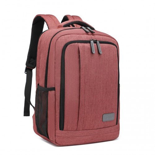 EM2111S - Kono Multi - Compartment Backpack with USB Port - Claret - Easy Luggage