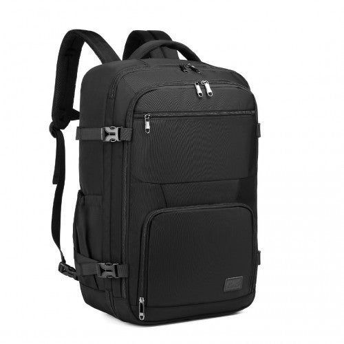 EM2207 - Kono Multifunctional Portable Travel Backpack Cabin Luggage Bag - Black - Easy Luggage