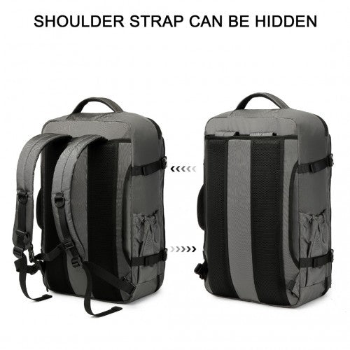 EM2207 - Kono Multifunctional Portable Travel Backpack Cabin Luggage Bag - Grey - Easy Luggage