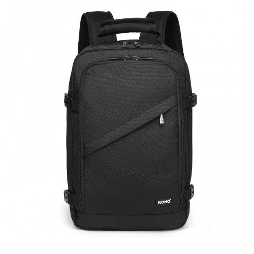 EM2231 - Kono Lightweight Cabin Bag Travel Business Backpack - Black - Easy Luggage