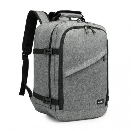 EM2231 - Kono Lightweight Cabin Bag Travel Business Backpack - Grey - Easy Luggage