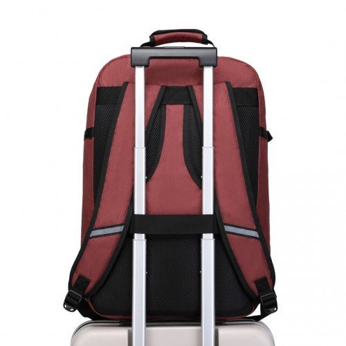EM2231L - Kono Lightweight Cabin Bag Travel Business Backpack - Burgundy - Easy Luggage