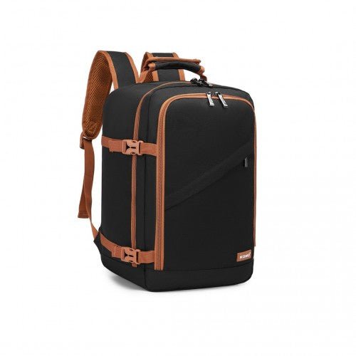 EM2231S - Kono Lightweight Cabin Bag Travel Business Backpack - Black And Brown - Easy Luggage