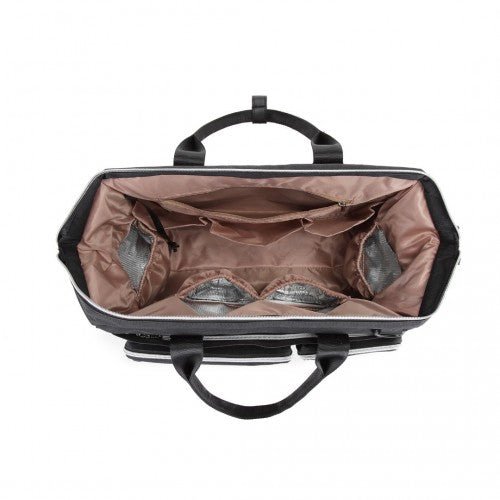 EQ2036 - Kono Multi - Compartment Maternity Bag - Black - Easy Luggage