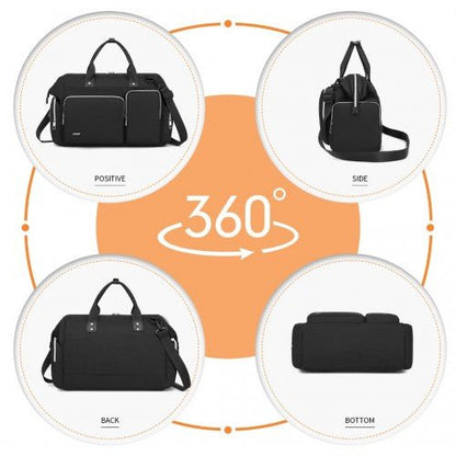 EQ2036 - Kono Multi - Compartment Maternity Bag - Black - Easy Luggage