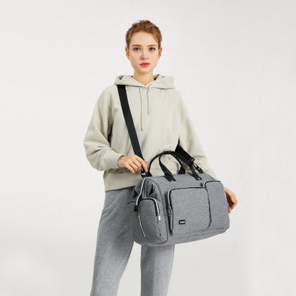 EQ2036 - Kono Multi - Compartment Maternity Bag - Grey - Easy Luggage