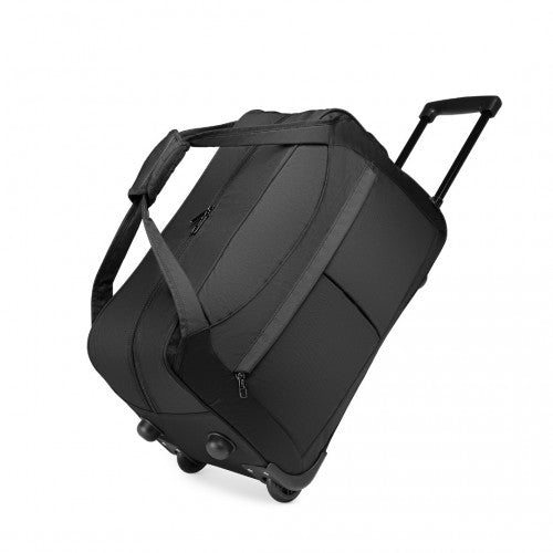 EQ2235 - Kono Foldable Large Capacity Trolley Travel Bag - Black - Easy Luggage