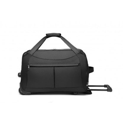 EQ2235 - Kono Foldable Large Capacity Trolley Travel Bag - Black - Easy Luggage