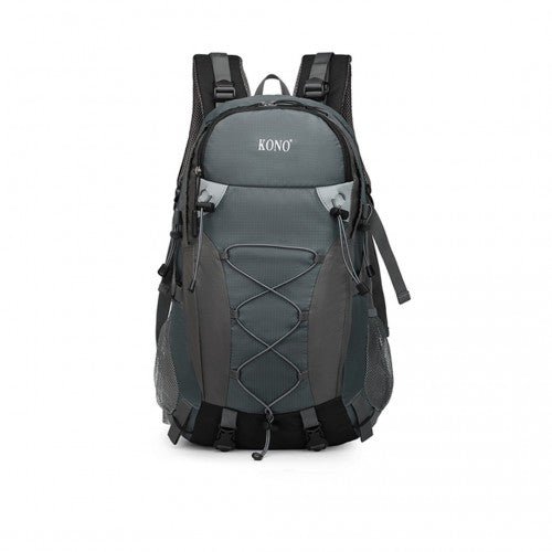 EQ2238 - Kono Multi Functional Outdoor Hiking Backpack With Rain Cover - Grey - Easy Luggage