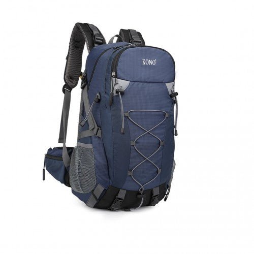 EQ2238 - Kono Multi Functional Outdoor Hiking Backpack With Rain Cover - Navy - Easy Luggage