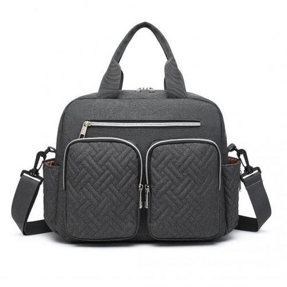 EQ2248 - Kono Durable And Functional Changing Tote Bag - Dark Grey - Easy Luggage