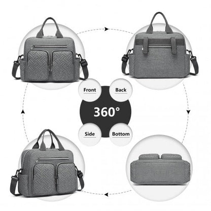 EQ2248 - Kono Durable And Functional Changing Tote Bag - Grey - Easy Luggage