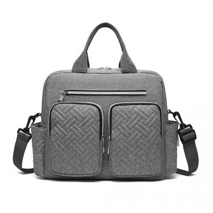 EQ2248 - Kono Durable And Functional Changing Tote Bag - Grey - Easy Luggage