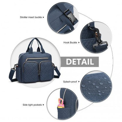 EQ2248 - Kono Durable And Functional Changing Tote Bag - Navy - Easy Luggage