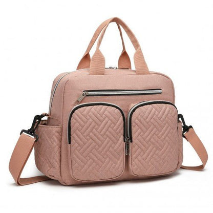 EQ2248 - Kono Durable And Functional Changing Tote Bag - Pink - Easy Luggage