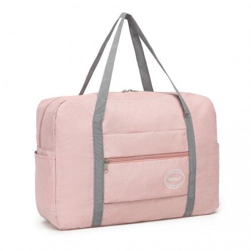 EQ2256 - Kono Foldable Waterproof Storage Travel Handbag - Pink - Easy Luggage