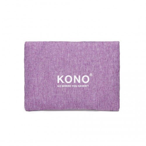 EQ2256 - Kono Foldable Waterproof Storage Travel Handbag - Purple - Easy Luggage