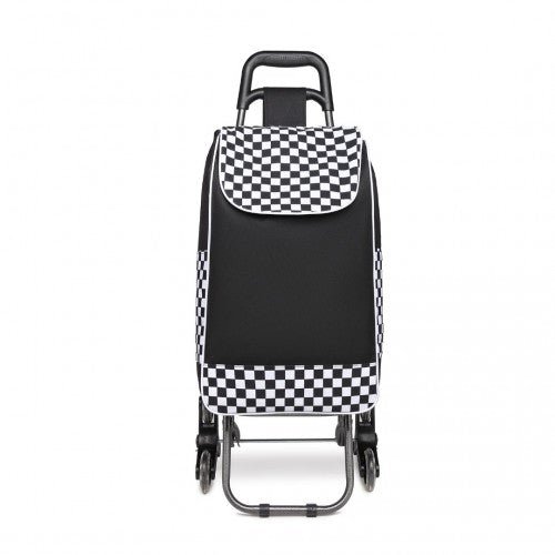 EQ2259 - Kono 6 Wheel Push Shopping Trolley - Black - Easy Luggage