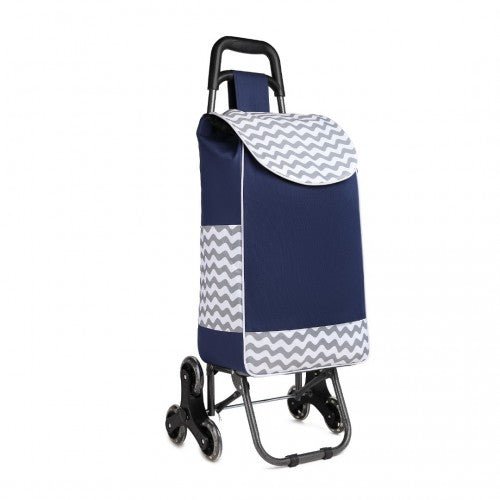 EQ2259 - Kono 6 Wheel Push Shopping Trolley - Navy - Easy Luggage