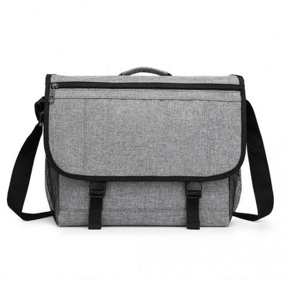 EQ2260 - Kono High Security Messenger Bag Satchel Shoulder Bag - Grey - Easy Luggage