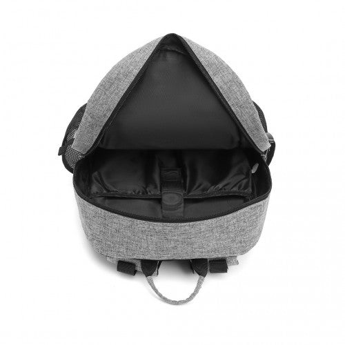 EQ2304 - Kono Men's Versatile and Sleek Urban Commuter Backpack - Grey - Easy Luggage