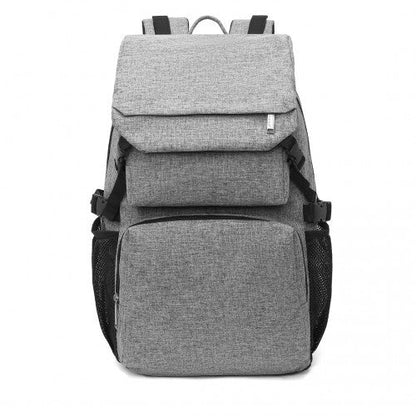 EQ2304 - Kono Men's Versatile and Sleek Urban Commuter Backpack - Grey - Easy Luggage