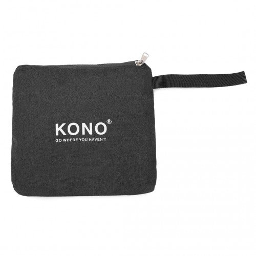 EQ2308 - Kono Foldable Waterproof Storage Cabin Travel Handbag - Black - Easy Luggage