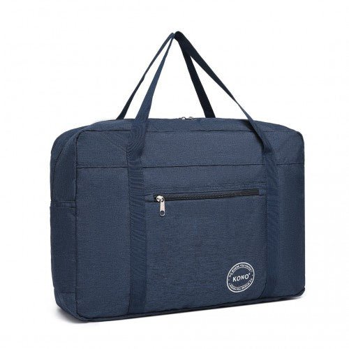 EQ2308 - Kono Foldable Waterproof Storage Cabin Travel Handbag - Navy - Easy Luggage