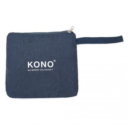 EQ2308 - Kono Foldable Waterproof Storage Cabin Travel Handbag - Navy - Easy Luggage