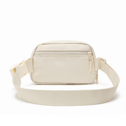 EQ2345 - Kono Sleek And Stylish Minimalist Classic Waterproof Waist Pack - Beige - Easy Luggage