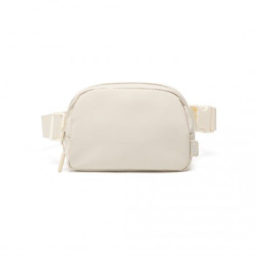 EQ2345 - Kono Sleek And Stylish Minimalist Classic Waterproof Waist Pack - Beige - Easy Luggage