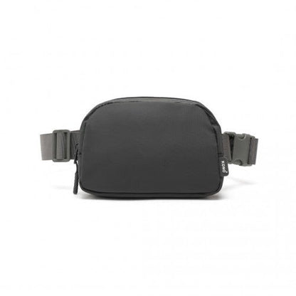 EQ2345 - Kono Sleek And Stylish Minimalist Classic Waterproof Waist Pack - Grey - Easy Luggage