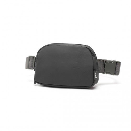 EQ2345 - Kono Sleek And Stylish Minimalist Classic Waterproof Waist Pack - Grey - Easy Luggage