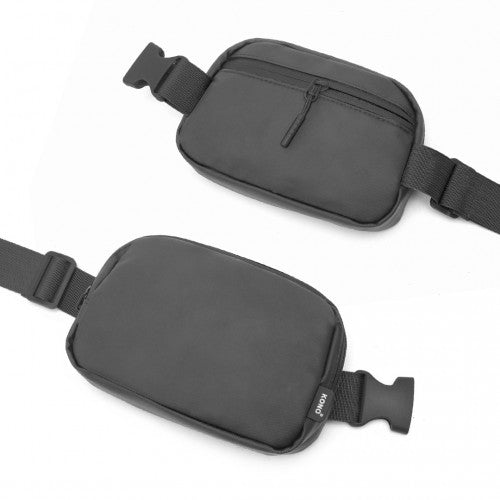 EQ2345 - Kono Sleek And Stylish Minimalist Classic Waterproof Waist Pack - Grey - Easy Luggage