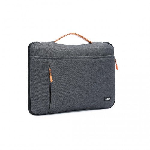 EQ2346L - Kono Streamline Water - Resistant Large Laptop Sleeve With Velvety Interior - Grey - Easy Luggage