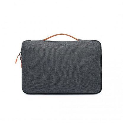 EQ2346M - Kono Streamline Water - Resistant Medium Laptop Sleeve With Velvety Interior - Grey - Easy Luggage