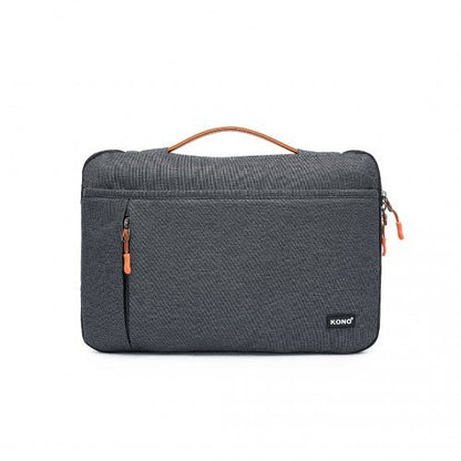 EQ2346M - Kono Streamline Water - Resistant Medium Laptop Sleeve With Velvety Interior - Grey - Easy Luggage