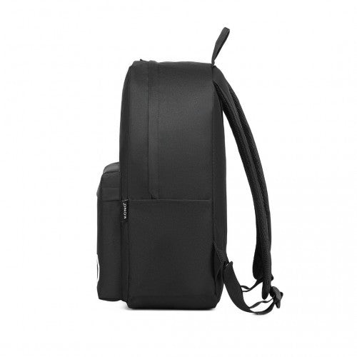 EQ2360 - Kono Durable Polyester Glow - in - the - Dark School Backpack - Black - Easy Luggage