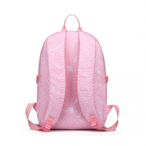 EQ2361 - Kono Water - Resistant School Backpack With Secure Laptop Compartment - Pink - Easy Luggage