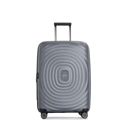 Fantana Hard Shell Polypropylene Suitcase 8 Wheels Travel Luggage Trolley Ultra Light Case Grey - Easy Luggage