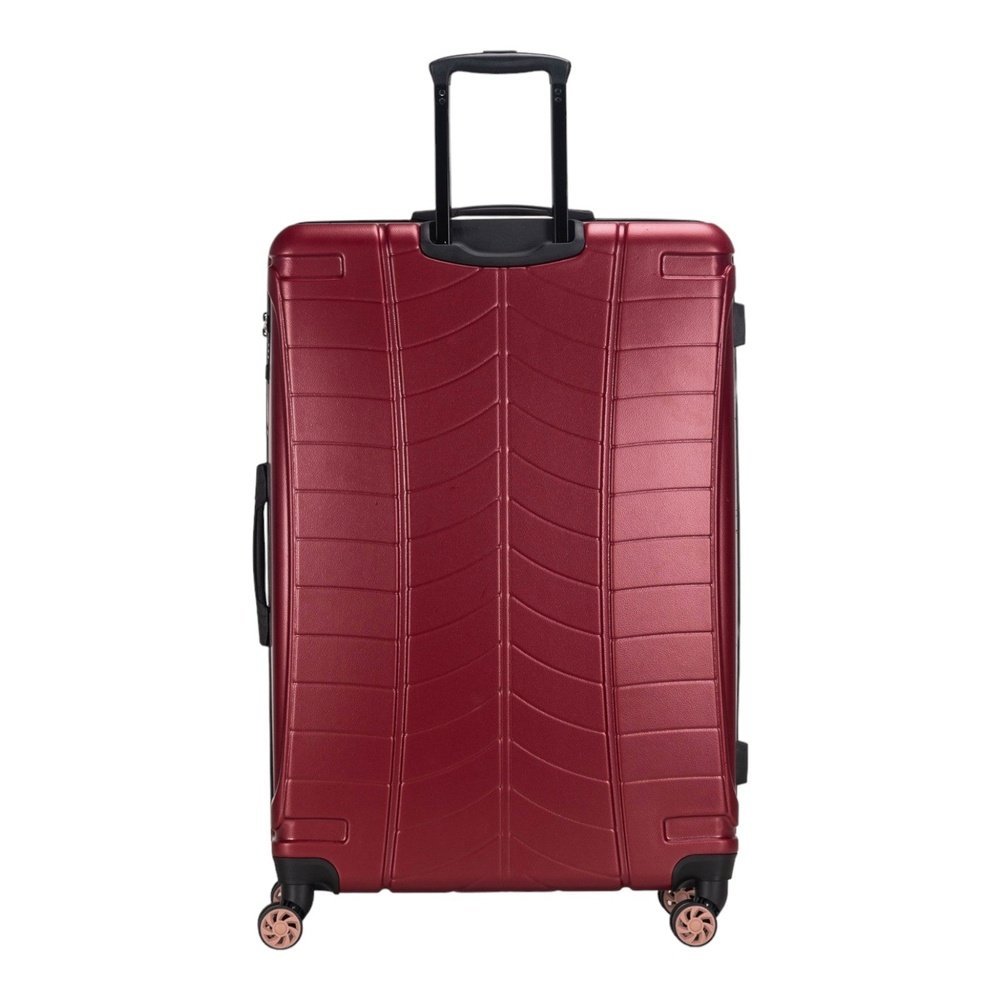 Fantana polypropylene 4 wheels hard shell cabin, ultra light - anti - theft zipper more sizes available - burgundy - Easy Luggage