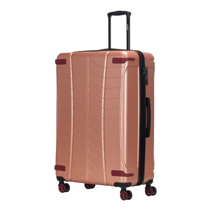 Fantana Polypropylene 4 Wheels Hard Shell Cabin, Ultra Light - Anti - Theft Zipper More Sizes Availaible Rose Gold - Easy Luggage