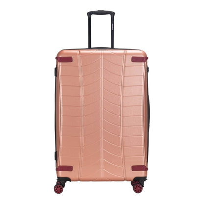 Fantana Polypropylene 4 Wheels Hard Shell Cabin, Ultra Light - Anti - Theft Zipper More Sizes Availaible Rose Gold - Easy Luggage