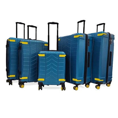 Fantana Polypropylene 4 Wheels Hard Shell Cabin, Ultra Light - Anti - Theft Zipper More Sizes Availaible Turquoise - Easy Luggage