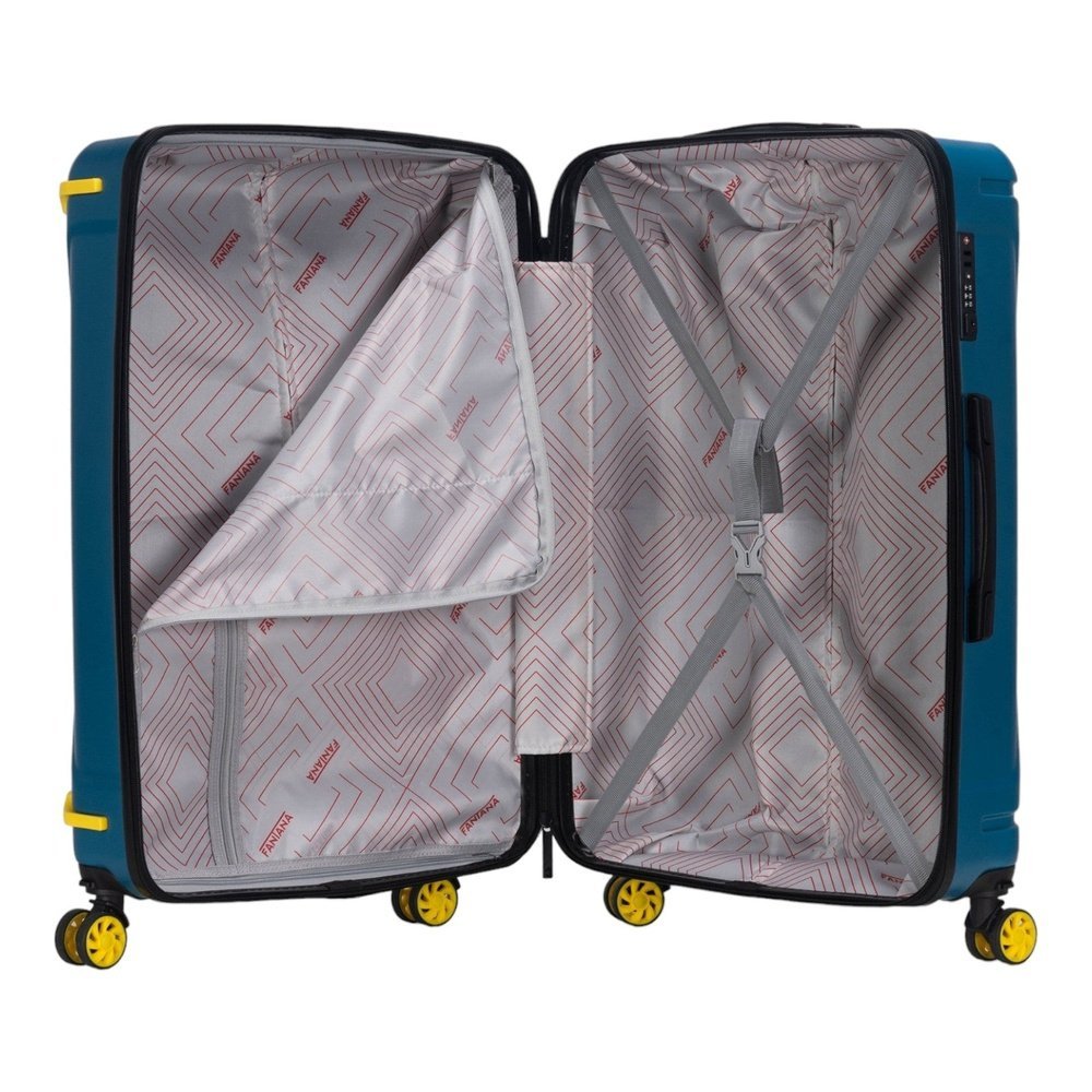 Fantana Polypropylene 4 Wheels Hard Shell Cabin, Ultra Light - Anti - Theft Zipper More Sizes Availaible Turquoise - Easy Luggage