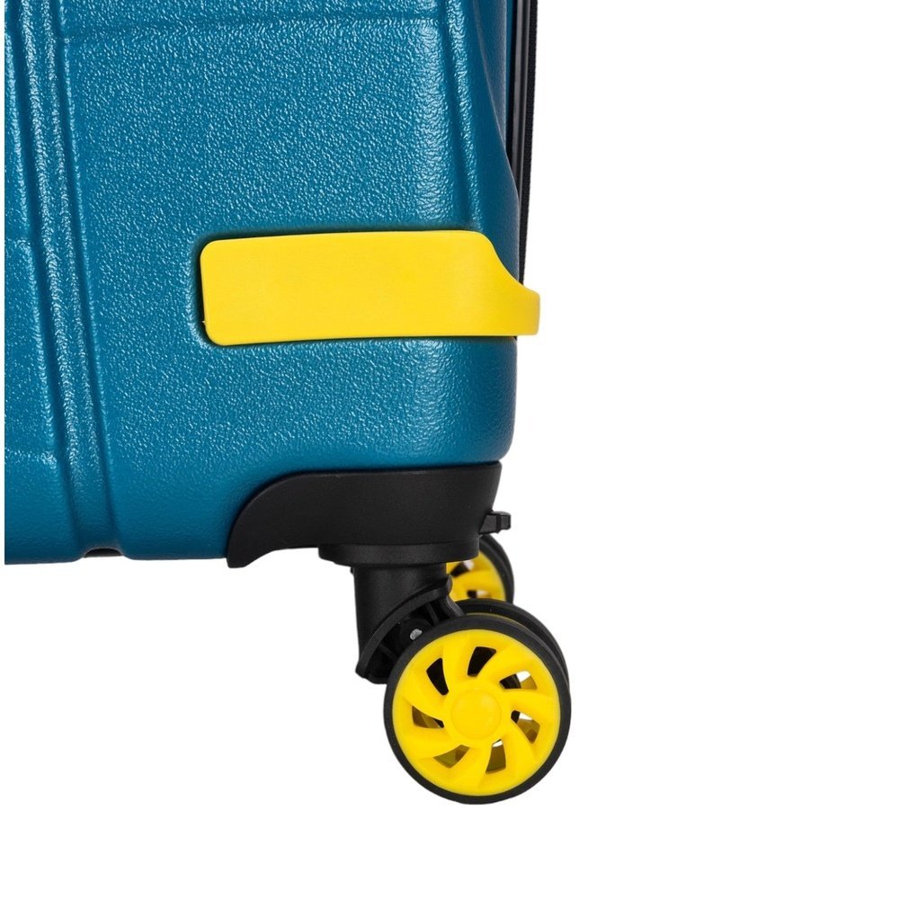 Fantana Polypropylene 4 Wheels Hard Shell Cabin, Ultra Light - Anti - Theft Zipper More Sizes Availaible Turquoise - Easy Luggage