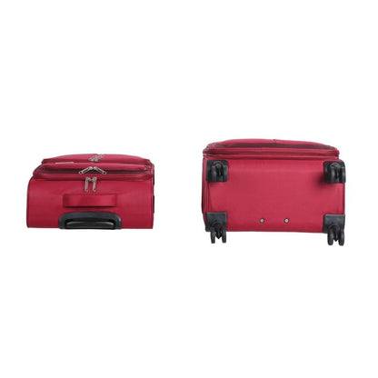 Fantana Super Light Soft Shell 4 - Wheels Expandable Luggage with Multiple Pockets Burgundy - Easy Luggage