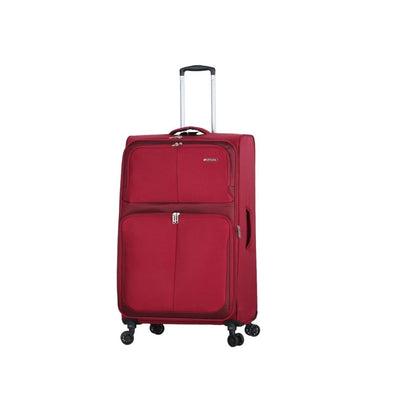 Fantana Super Light Soft Shell 4 - Wheels Expandable Luggage with Multiple Pockets Burgundy - Easy Luggage