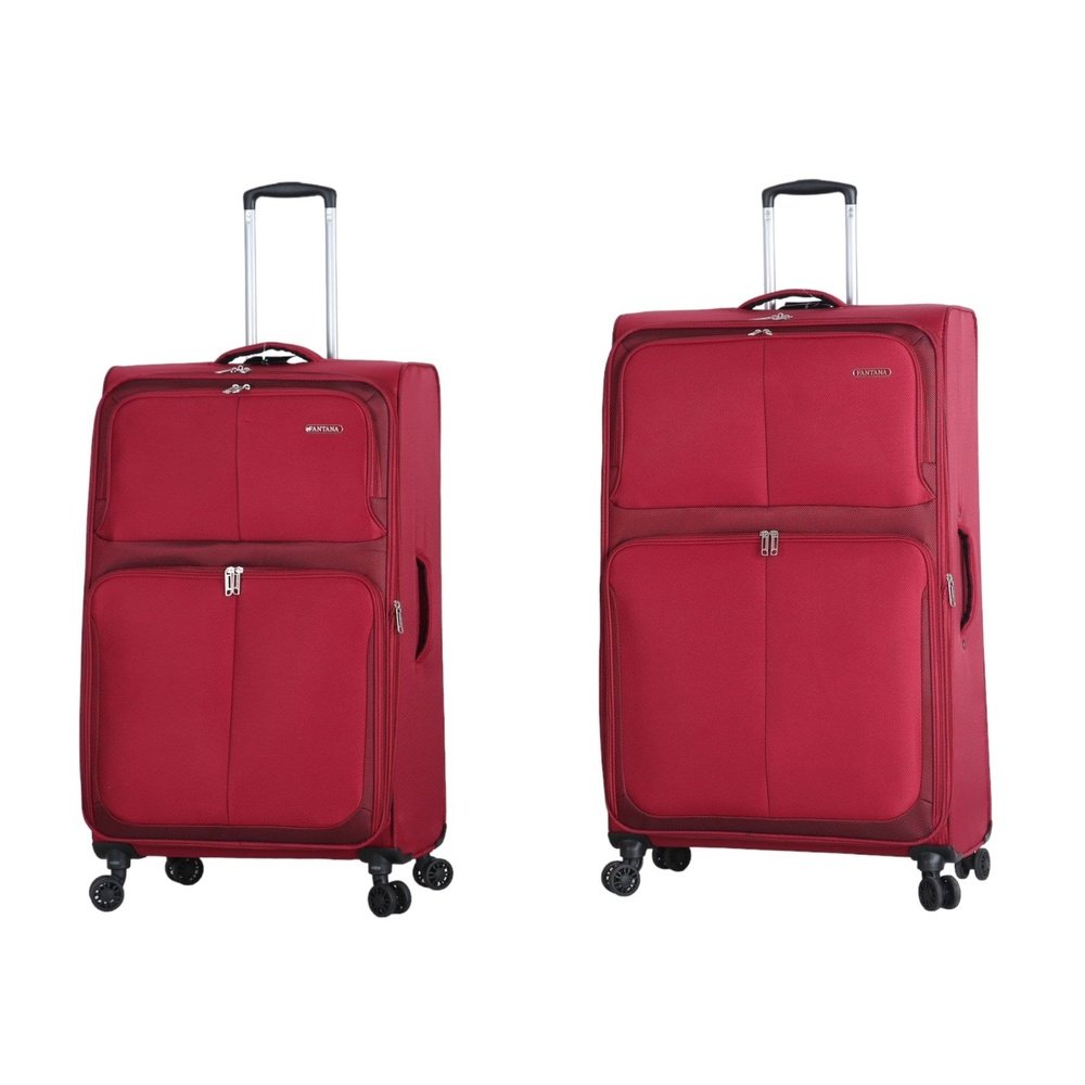 Fantana Super Light Soft Shell 4 Wheels Expandable Luggage with Multiple Pockets Burgundy